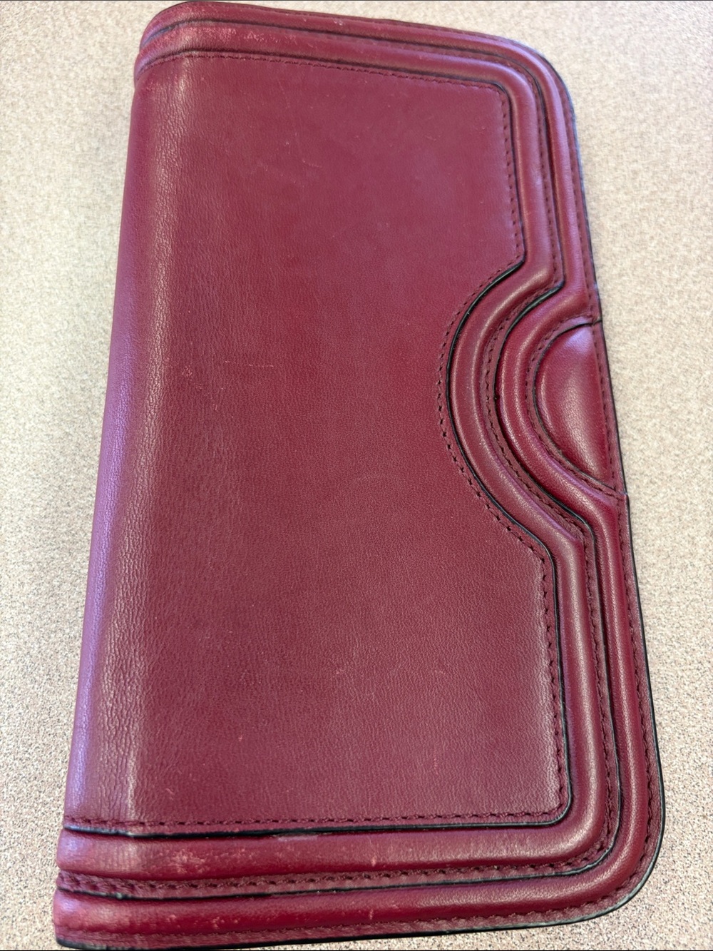 Kate Spade Saturday Burgundy Leather Wallet Clutch GUC approx 7.5x5x.7 - Picture 10 of 10